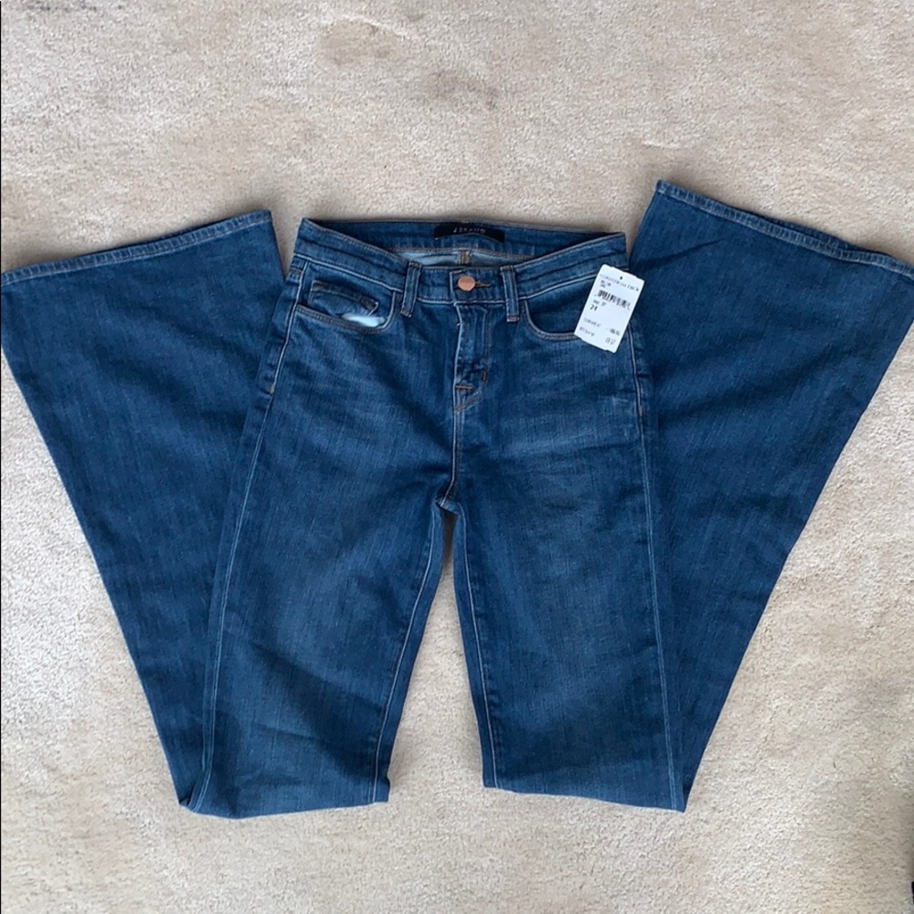 J Brand Valentina High Rise Flare Sail Denim Jean